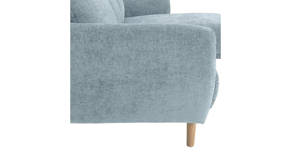 ECKSOFA Blau Flachgewebe - Blau/Buchefarben, KONVENTIONELL, Holz/Textil (230/144cm) - Carryhome
