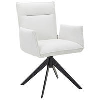 ARMLEHNSTUHL  in Eisen Cord  - Creme/Schwarz, Design, Textil/Metall (59/87/62cm) - Johann Jakob