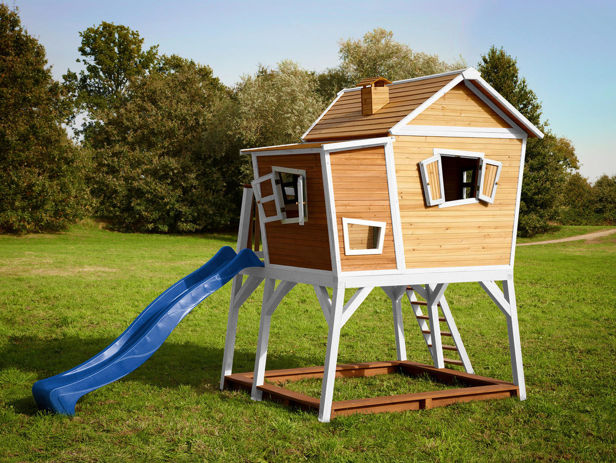 SPIELTURM 432/288/193 cm  - Blau/Weiss, Konventionell, Holz (432/288/193cm)