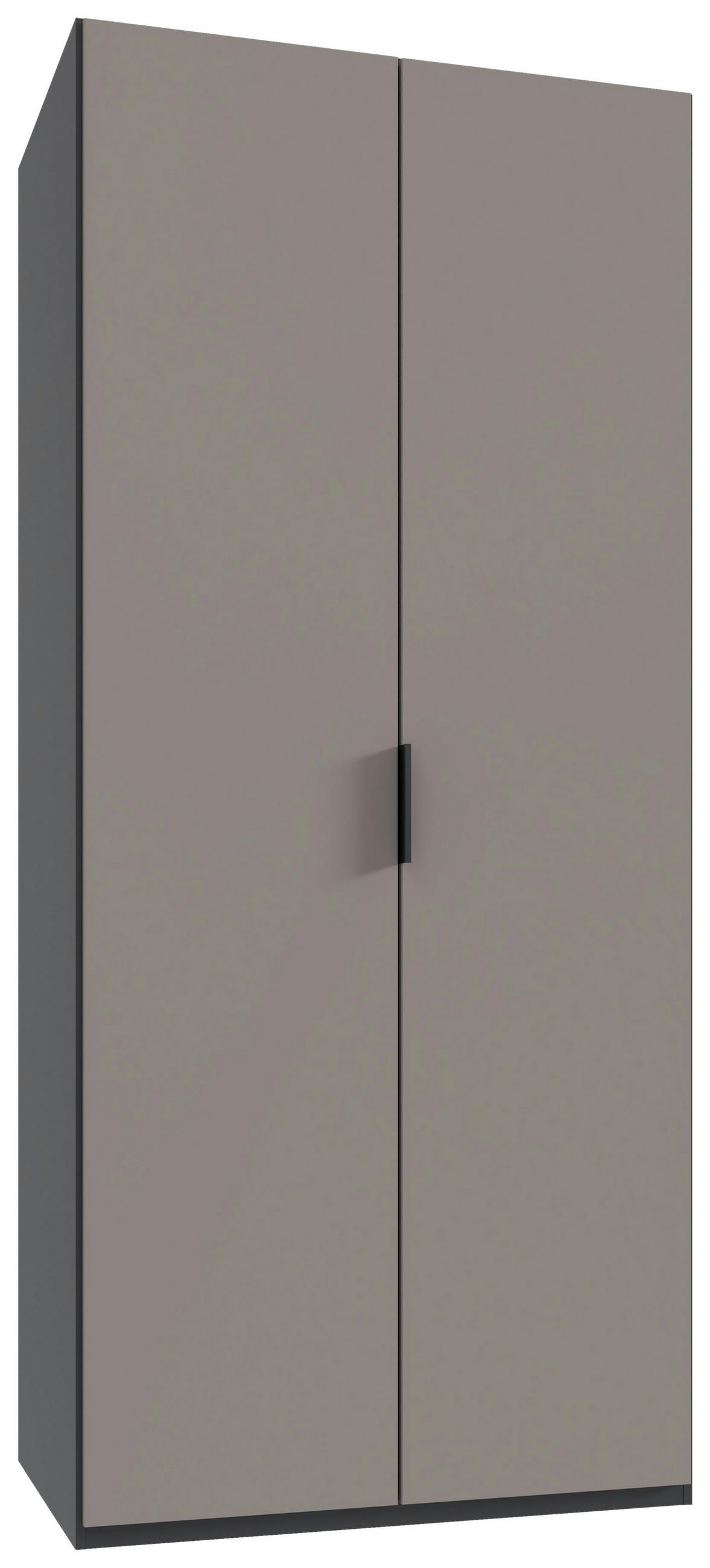 FALTTÜRENSCHRANK  in Graphitfarben, Grau, Sahara  - Schwarz/Graphitfarben, Design, Holzwerkstoff (100/236/58cm) - Boxxx