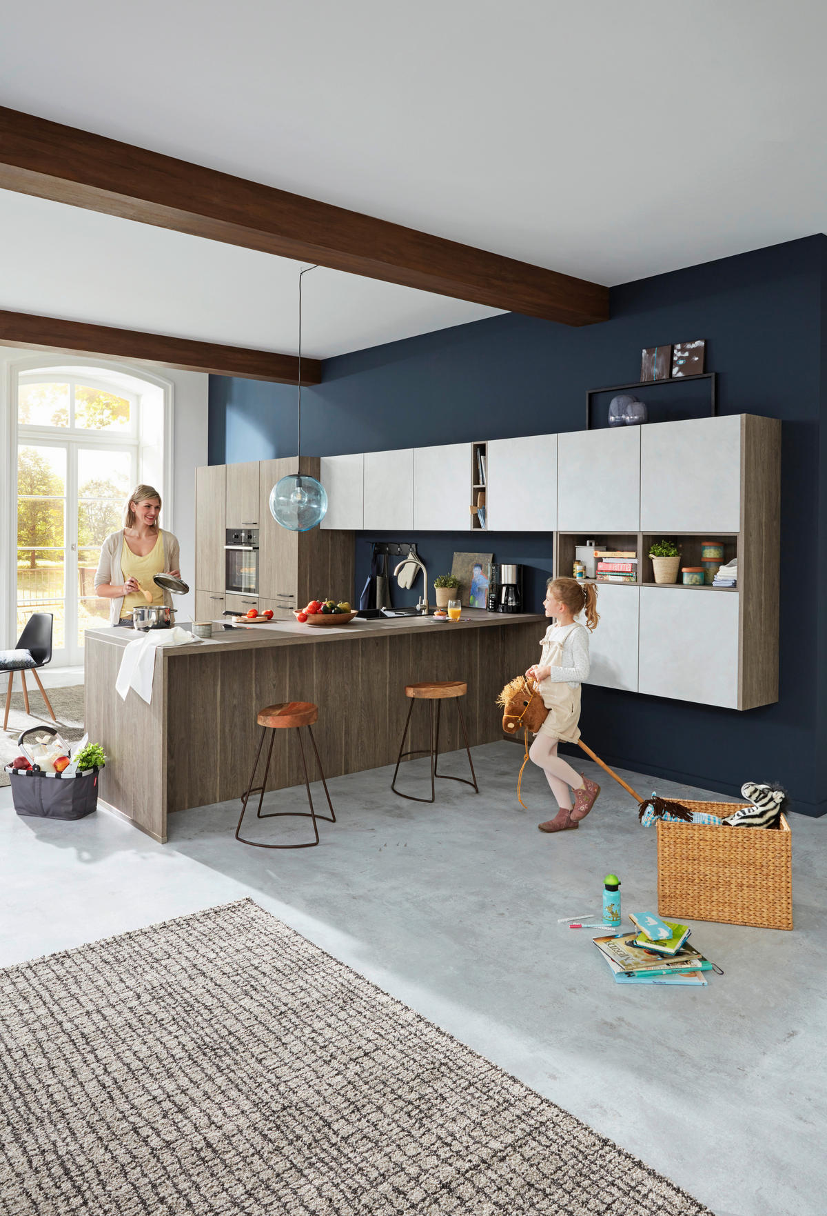 KUCHYŇA NA MIERU DK104 - sivá/farba duba, Modern, kompozitné drevo - Dieter Knoll