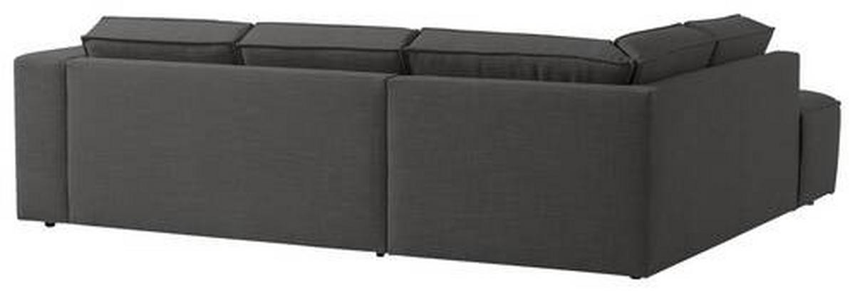 ECKSOFA in Struktur Anthrazit  - Anthrazit/Schwarz, Modern, Kunststoff/Textil (220/275cm) - Trendmanufaktur
