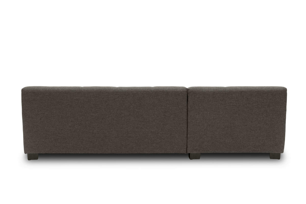 ECKSOFA Grau Webstoff  - Wengefarben/Grau, Design, Holz/Textil (153/268cm) - MID.YOU
