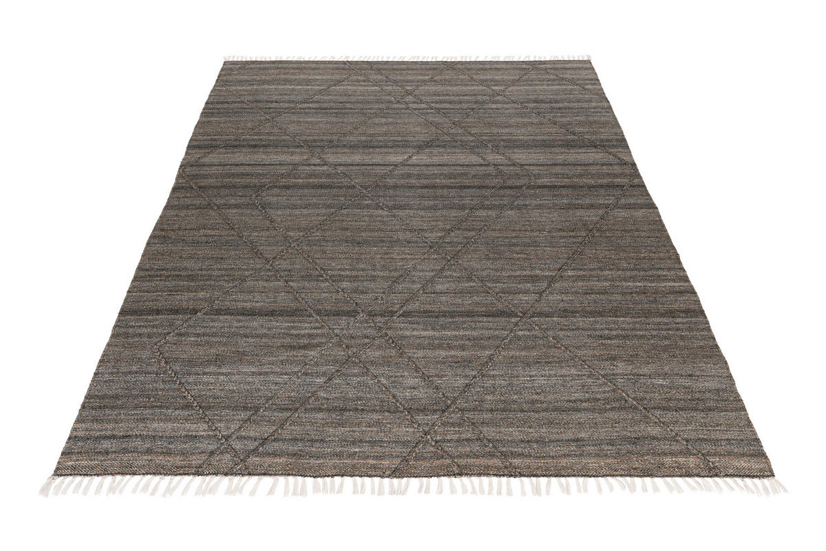 FLACHWEBETEPPICH 140/200 cm My Dakar  - Anthrazit, Basics, Textil (140/200cm)