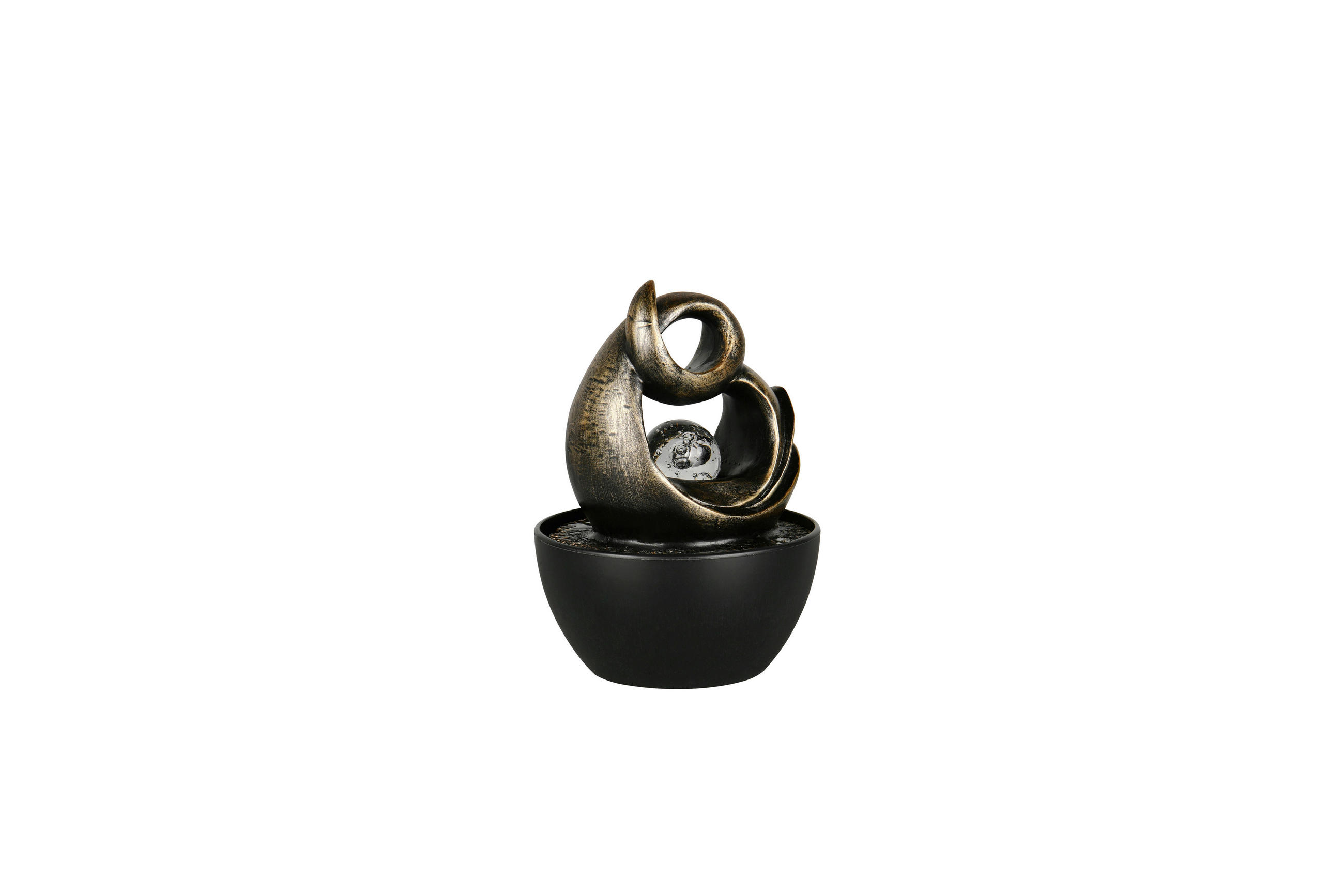 ZIMMERBRUNNEN  - Klar/Schwarz, LIFESTYLE, Glas/Kunststoff (13/19/13cm)