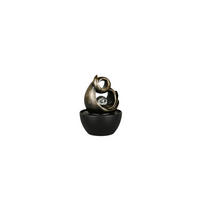 ZIMMERBRUNNEN  - Klar/Schwarz, LIFESTYLE, Glas/Kunststoff (13/19/13cm)