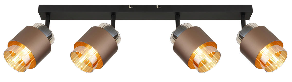 STRAHLER 65/10/12,5 cm   - Schwarz/Orange, Design, Glas/Metall (65/10/12,5cm)