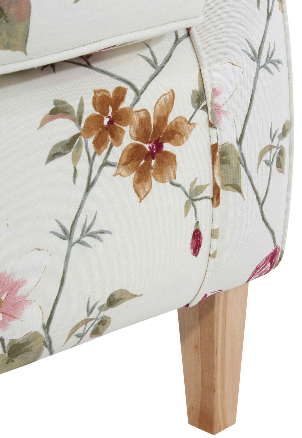 OHRENSESSEL Flachgewebe Multicolor, Weiß  - Buchefarben/Multicolor, Design, Holz/Textil (77/103/86cm) - Max Winzer