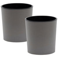 ÜBERTOPF-SET 30/30,5 cm  - Grau, Basics, Kunststoff (30/30,5cm) - Siena Garden