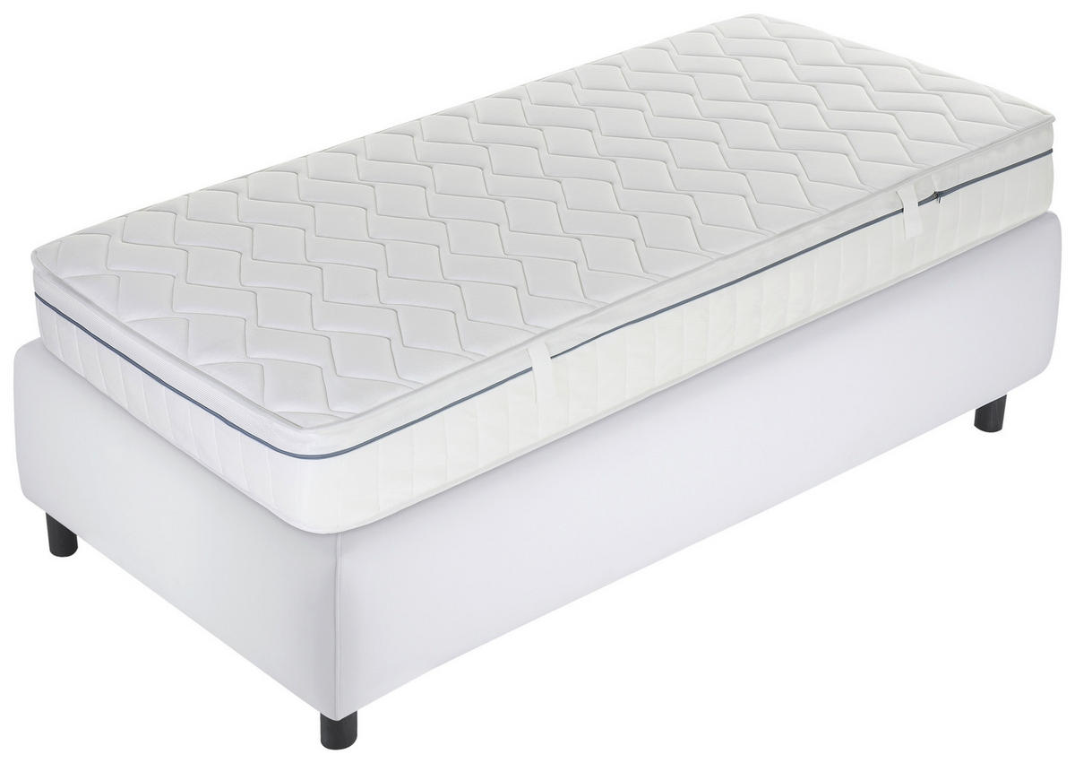 KALTSCHAUMMATRATZE 90/200 cm Höhe ca. 23 cm  - Weiß, Basics, Textil (90/200cm) - MID.YOU