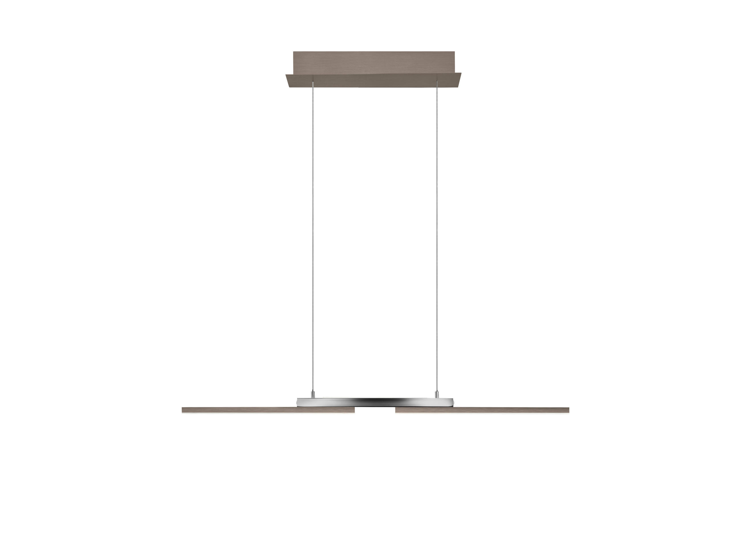 LED-HÄNGELEUCHTE MORE 87/13/150 cm  - Bronzefarben, MODERN, Metall (87/13/150cm) - Hell