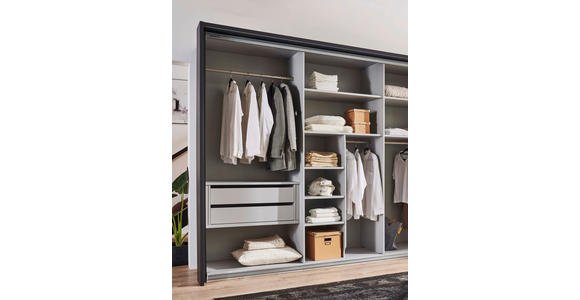 SCHWEBETÜRENSCHRANK 250/217/67 cm 3-türig Weiß, Eiche Bianco - Eiche Bianco/Weiß, Design, Holzwerkstoff (250/217/67cm) - Novel