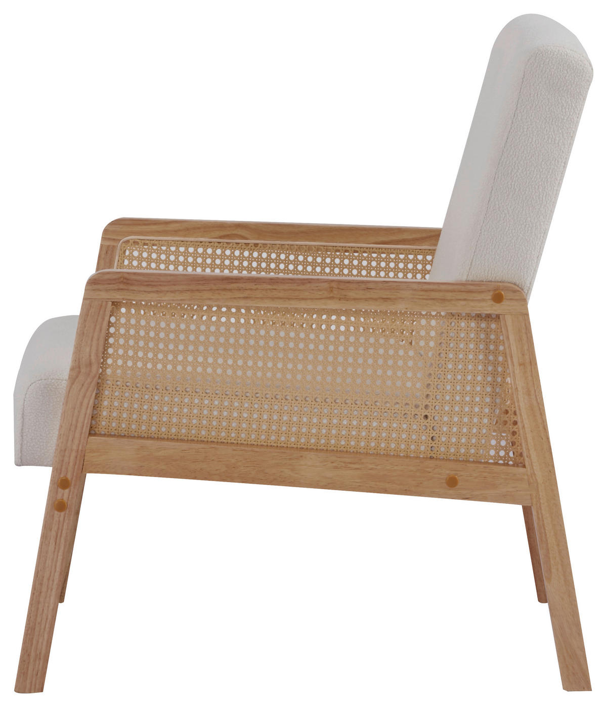RATTANSESSEL Weiß  - Naturfarben/Weiß, Trend, Holz/Kunststoff (68/85/77,5cm) - Livetastic