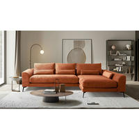 ECKSOFA Kupferfarben Cord Nierenkissen, Rückenkissen  - Schwarz/Kupferfarben, Design, Textil/Metall (313/172cm) - P & B