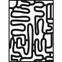 ORIGINALBILD Abstraktes 51,5/71,5 cm  - Schwarz/Weiß, Design, Holzwerkstoff (51,5/71,5cm) - Monee
