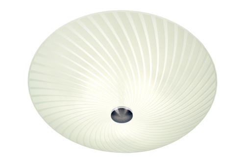TAKLAMPA  - vit/aluminiumfärgad, Klassisk, metall/glas (50/19/50cm)