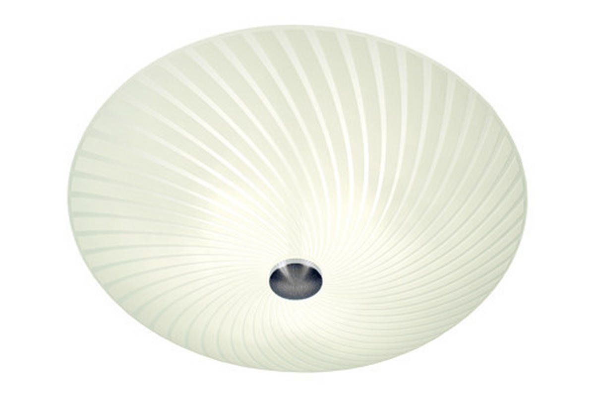 TAKLAMPA  - vit/aluminiumfärgad, Klassisk, metall/glas (50/19/50cm)