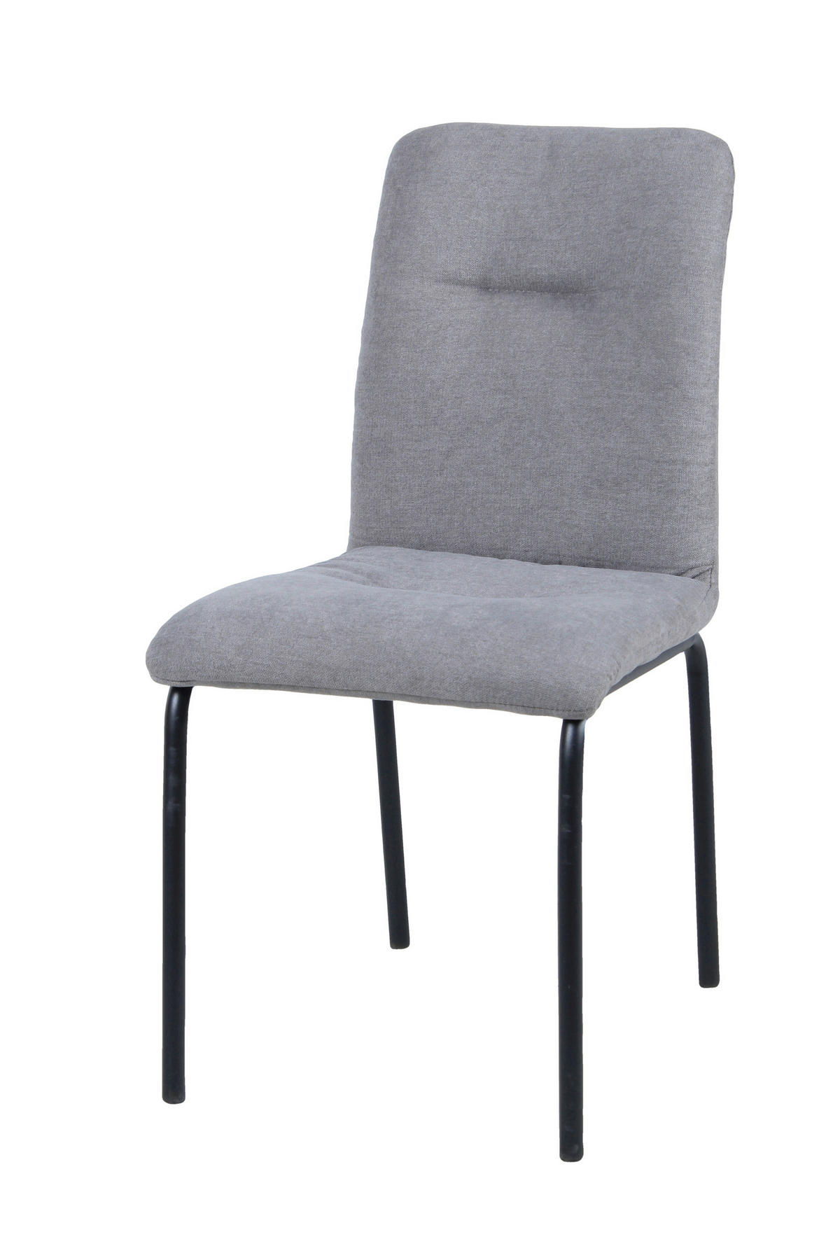STUHL-SET 2 Stück  in  - Hellgrau/Schwarz, Design, Textil/Metall (44,5/87/55,5cm) - Livetastic