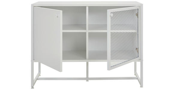 SIDEBOARD 100/75/41 cm in Weiß - Schwarz/Weiß, MODERN, Holzwerkstoff/Metall (100/75/41cm) - Novel