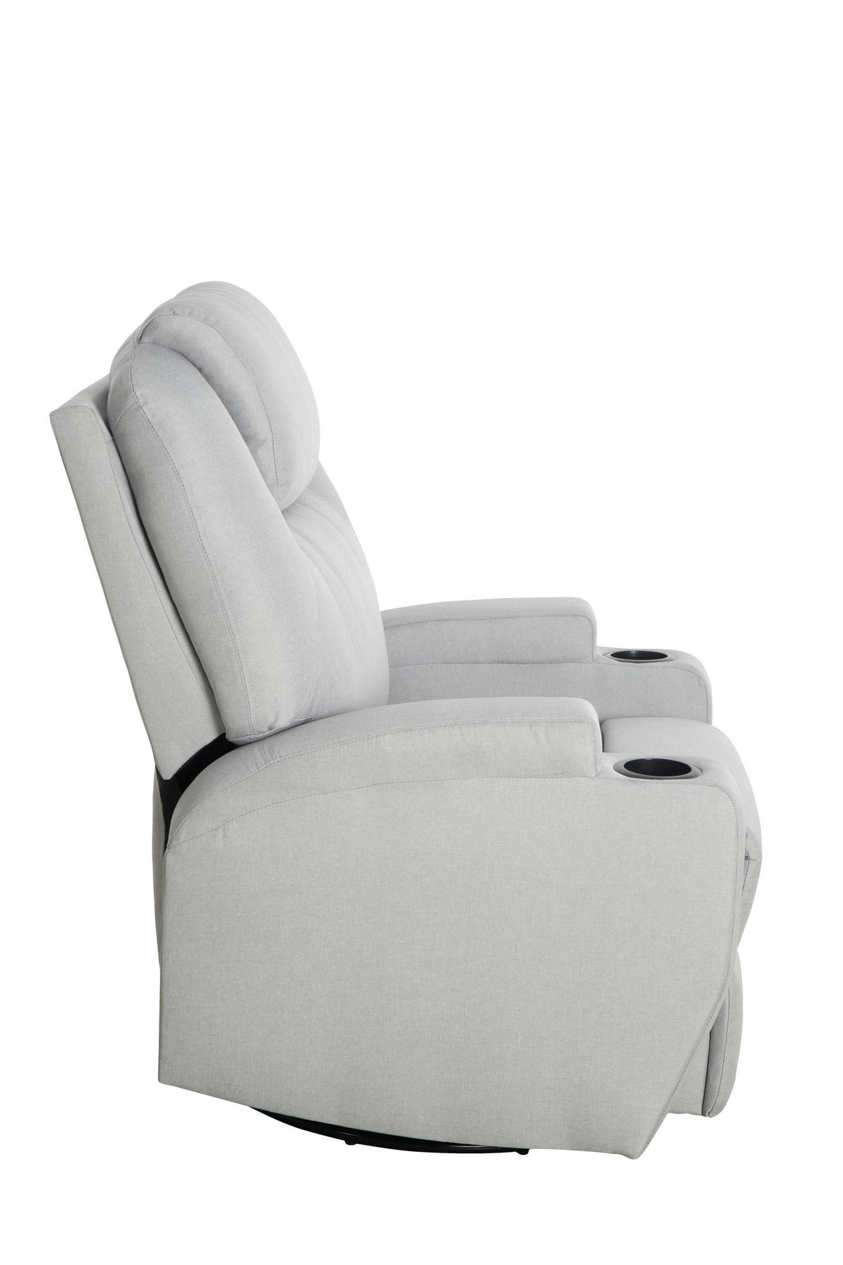 MASSAGESESSEL Mikrofaser Grau    - Schwarz/Grau, MODERN, Textil/Metall (86/110/96cm) - P & B