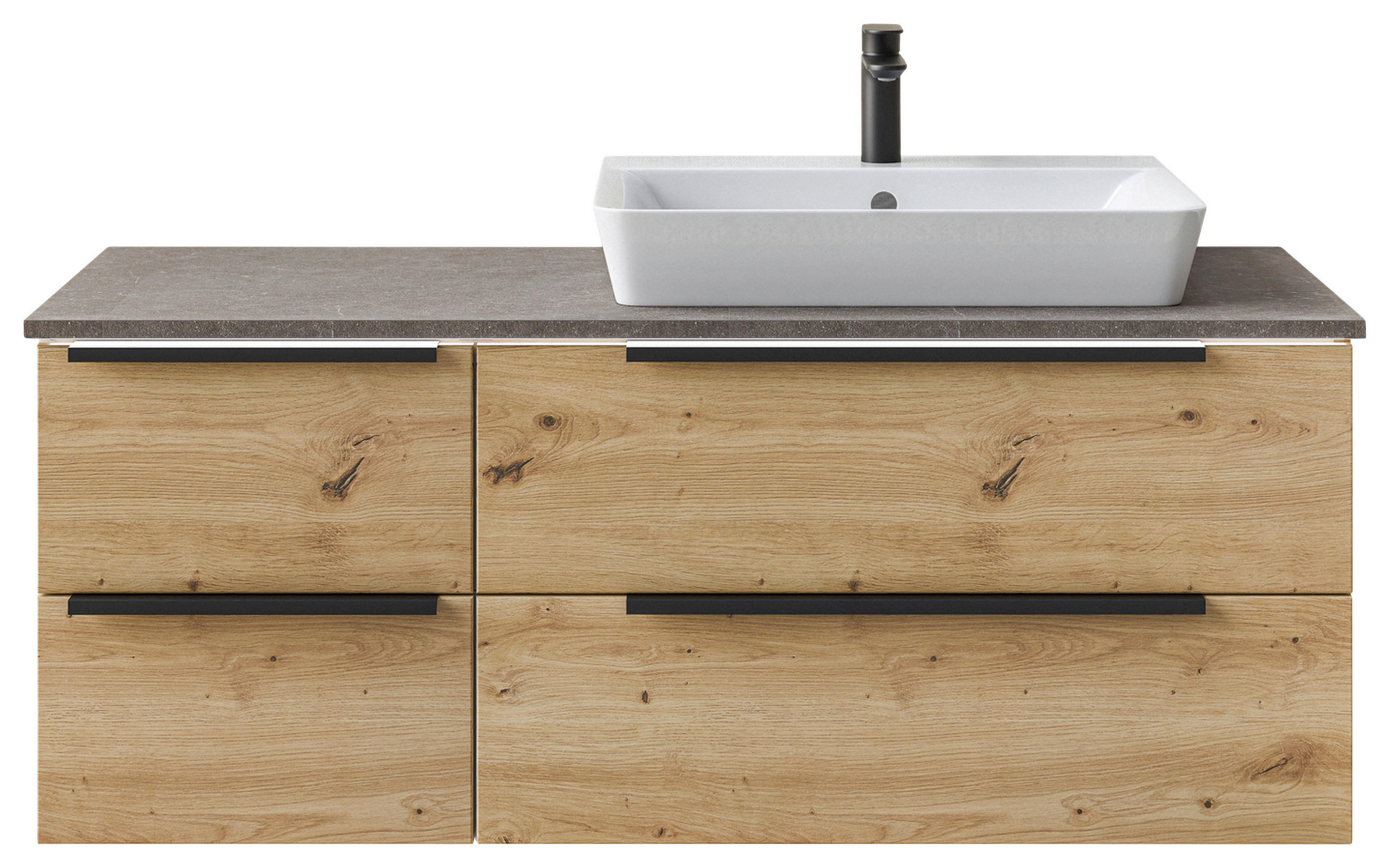 WASCHTISCHKOMBI 127 cm  - Schwarz/Eiche Artisan, KONVENTIONELL, Keramik/Holzwerkstoff (127cm) - Dieter Knoll