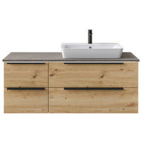 WASCHTISCHKOMBI 127 cm  - Schwarz/Eiche Artisan, KONVENTIONELL, Keramik/Holzwerkstoff (127cm) - Dieter Knoll