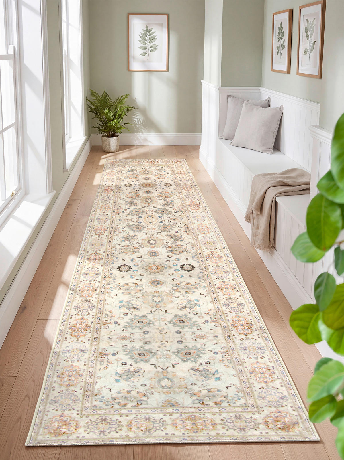 LÄUFER Living Jane 80/300 cm  in Hellrosa, Perlmutt, Pastellblau  - Pastellblau/Hellrosa, LIFESTYLE, Kunststoff/Textil (80/300cm) - Lindorug