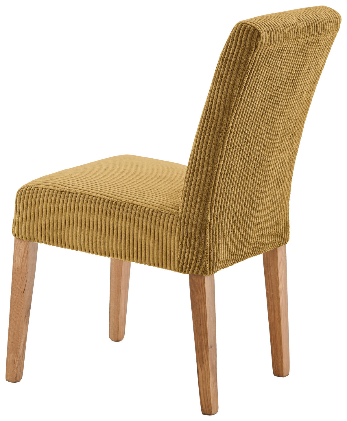 STUHL Cord Eichefarben, Currygelb Eiche massiv  - Currygelb/Eichefarben, KONVENTIONELL, Holz/Textil (47,5/91,5/63cm) - home24