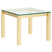 COUCHTISCH in Glas, Metall 60/60/48 cm - Messingfarben, Design, Glas/Metall (60/60/48cm) - Venda