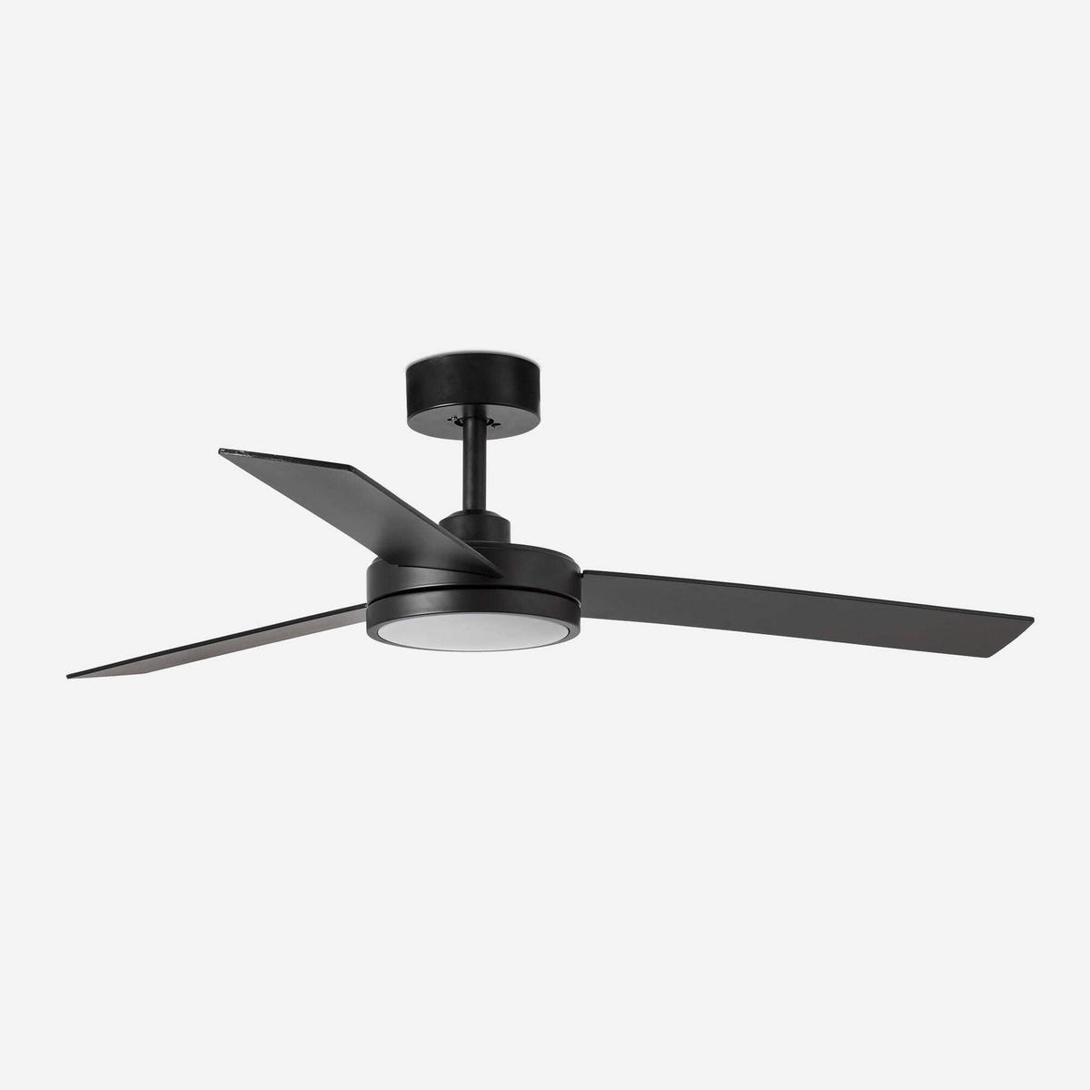 Ventilator mit Beleuchtung 132/29.1 cm   - Schwarz, KONVENTIONELL, Holzwerkstoff/Metall (132/29.1cm)