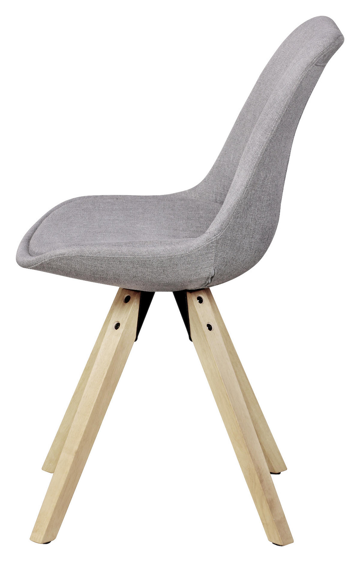 SET STOLOV, les, umetna masa, tekstil siva  - siva/barve hrasta, Design, umetna masa/tekstil (48/89/42cm) - MID.YOU