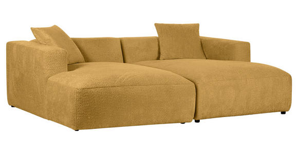 BIGSOFA Chenille Senfgelb  - Senfgelb/Schwarz, MODERN, Kunststoff/Textil (234/66/178cm) - Carryhome