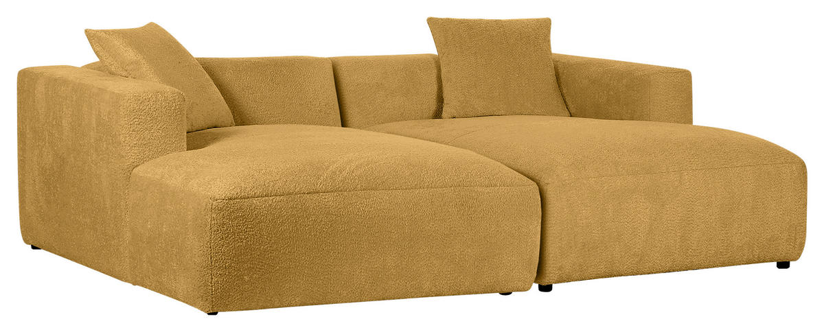 BIGSOFA Chenille Senfgelb  - Senfgelb/Schwarz, MODERN, Kunststoff/Textil (234/66/178cm) - Carryhome