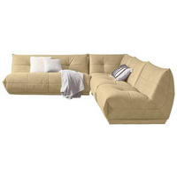 HÖRNSOFFA i läderimitation beige  - beige, Trend, textil (285/315cm) - Livetastic