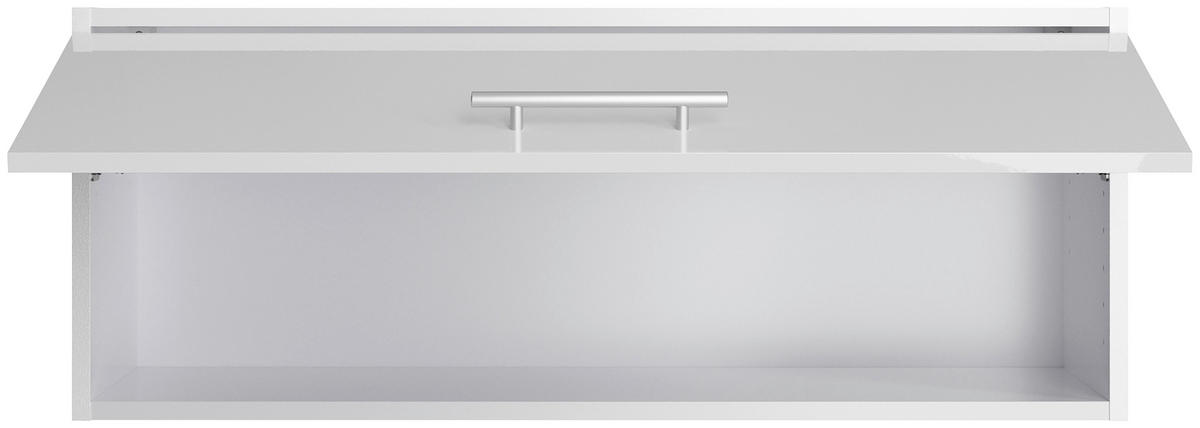 ECKKÜCHE 200/270 cm  in Weiß, Weiß Hochglanz  - Edelstahlfarben/Weiß Hochglanz, Basics, Holzwerkstoff/Metall (200/270cm) - Optifit