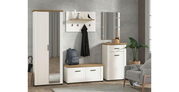 GARDEROBE 5-teilig  in 260/194,5/41 cm  - Weiß/Eiche Artisan, Basics, Holzwerkstoff (260/194,5/41cm) - Carryhome