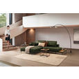 ECKSOFA  in Echtleder Grün  201/304 cm  - Schwarz/Grün, Design, Leder/Metall (201/304cm) - Belluti