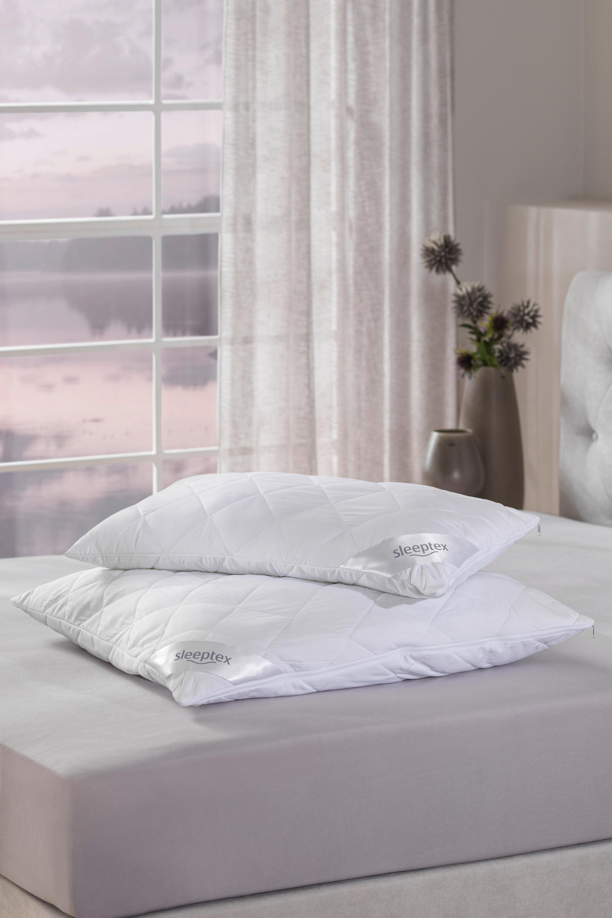 KOPFKISSEN  Oviedo  40/80 cm       - Weiß, Basics, Textil (40/80cm) - Sleeptex