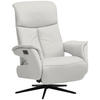 RELAXSESSEL in Leder Weiss  - Weiss/Schwarz, Design, Leder/Metall (78/106/88cm) - Welnova