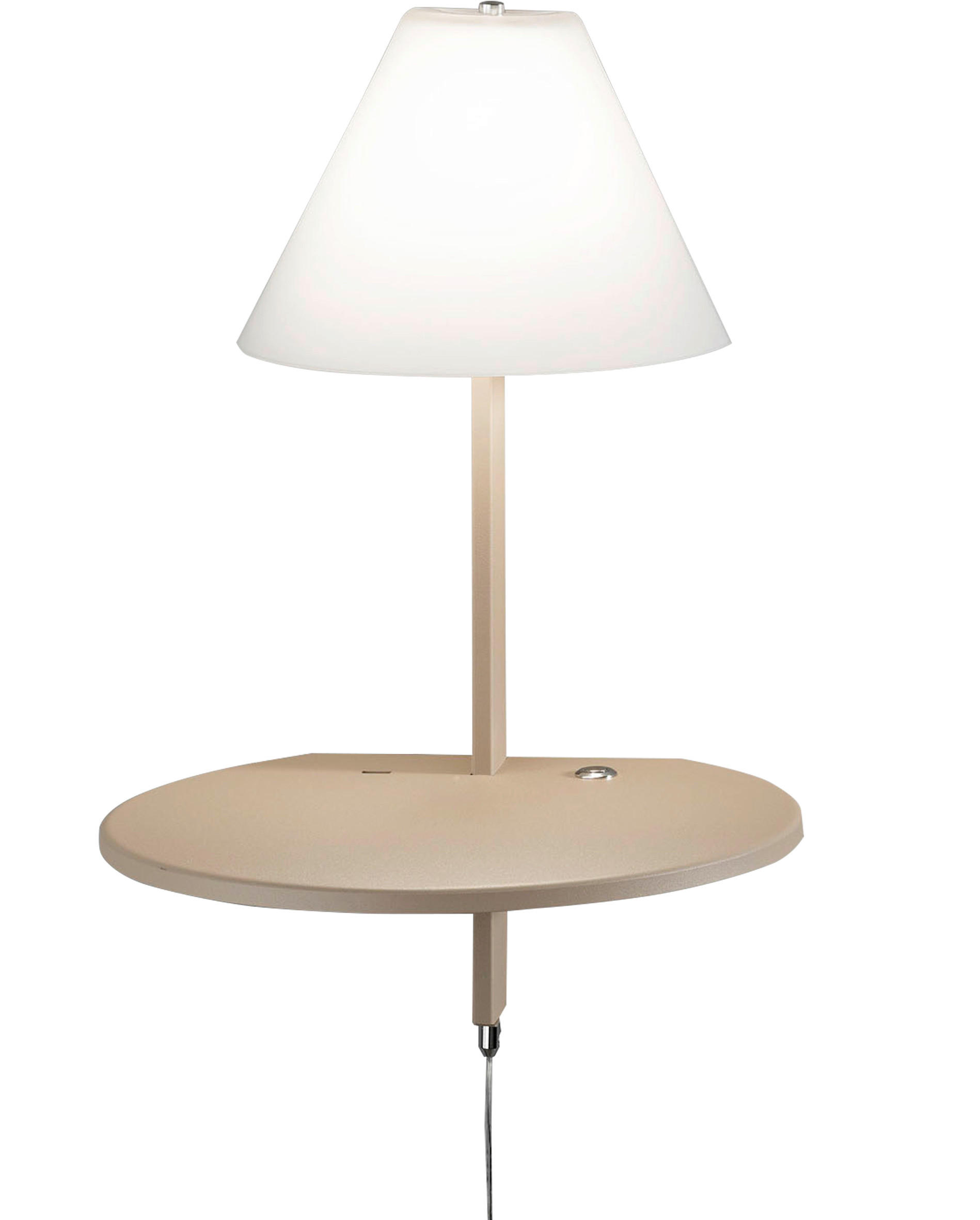 LED-WANDLEUCHTE Goodnight 30/25/47 cm   - Graubraun/Beige, Design, Glas/Metall (30/25/47cm) - Fabas Luce