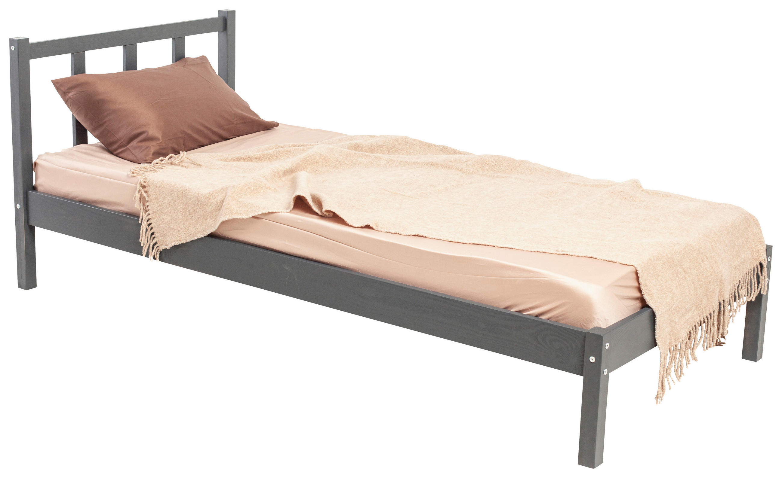 Posteljni okvir   x  , les  - antracit, Konvencionalno, les (90/200cm) - Carryhome