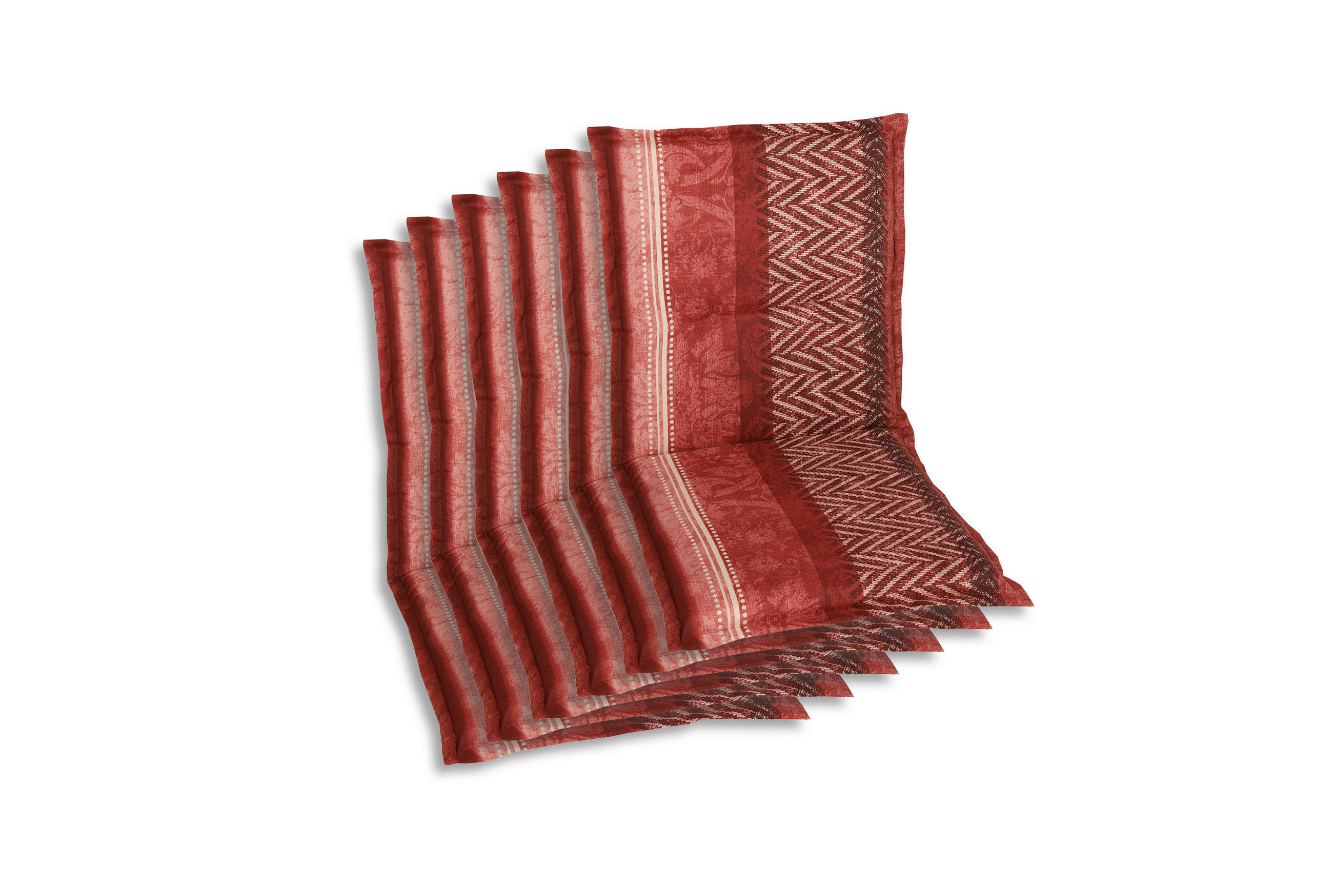 XXXLutz Sesselauflagenset Rot, Schwarz, Dunkelrot 50x6x100 cm