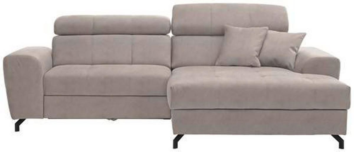 SAROKKANAPÉ textil bézs  - bézs/fekete, Design, textil/fém (267/181cm) - Carryhome