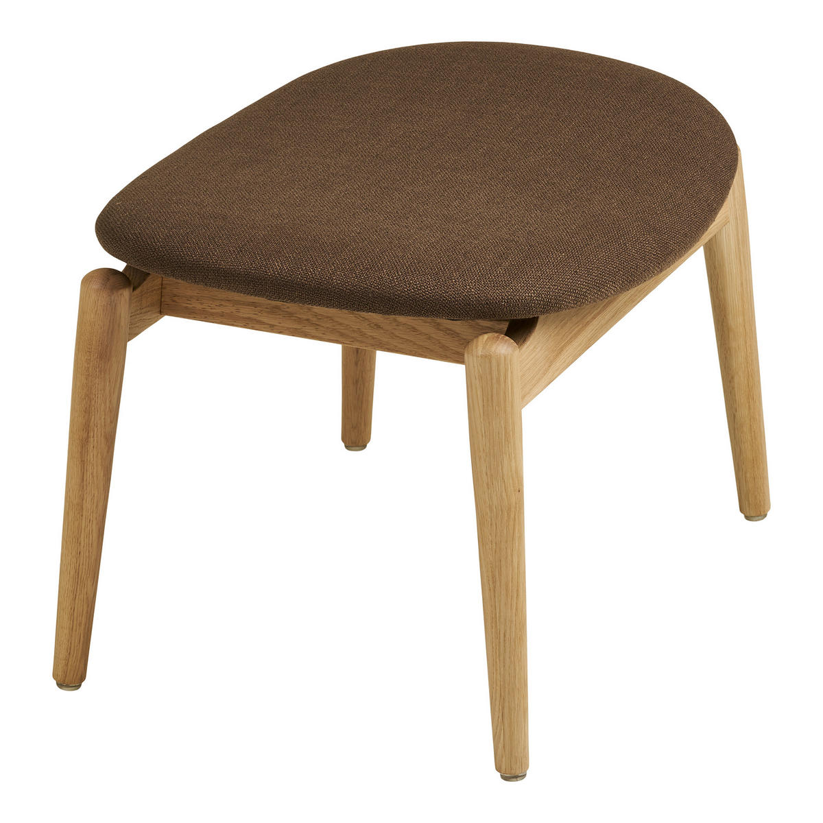 HOCKER Olvera Braun  - Eichefarben/Braun, Basics, Holz/Textil (43/53,5/38cm)