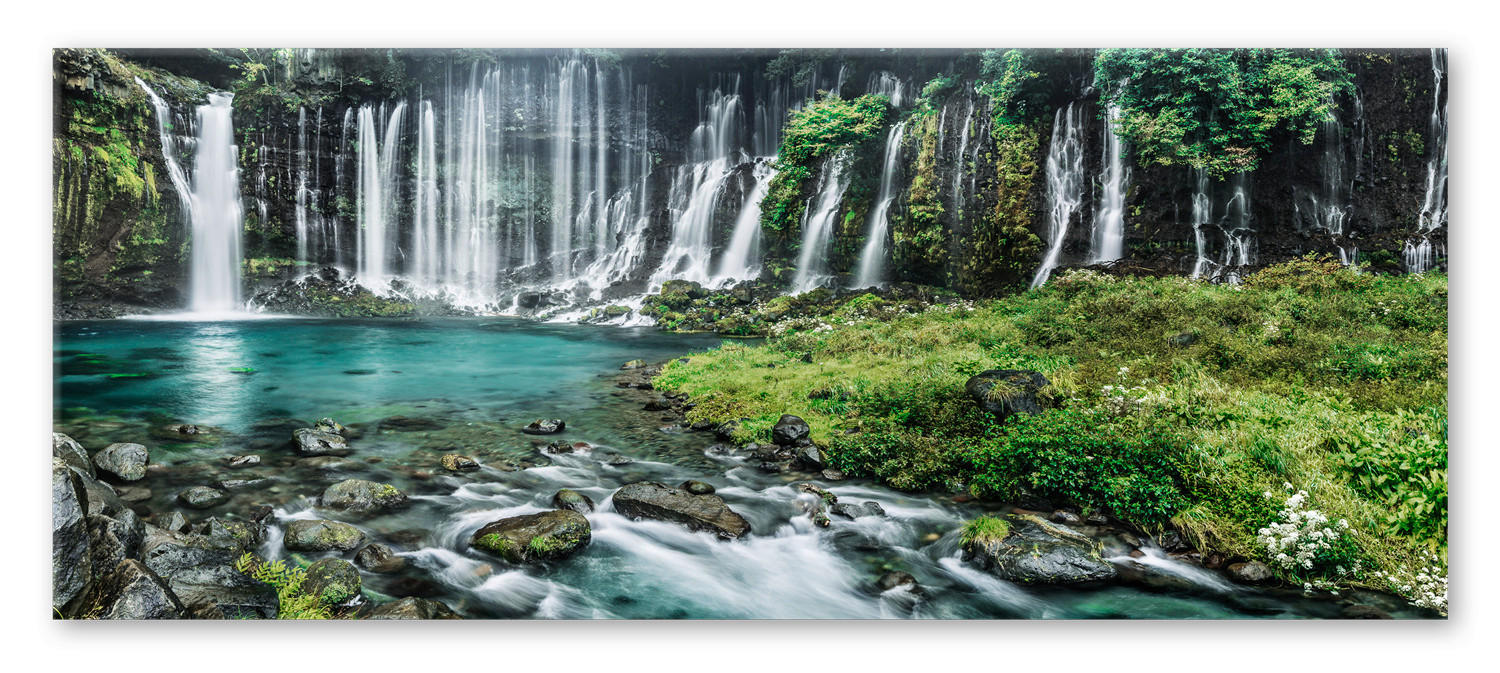 GLASBILD Landschaft & Natur 125/50 cm  - Multicolor, Basics, Glas/Papier (125/50cm)