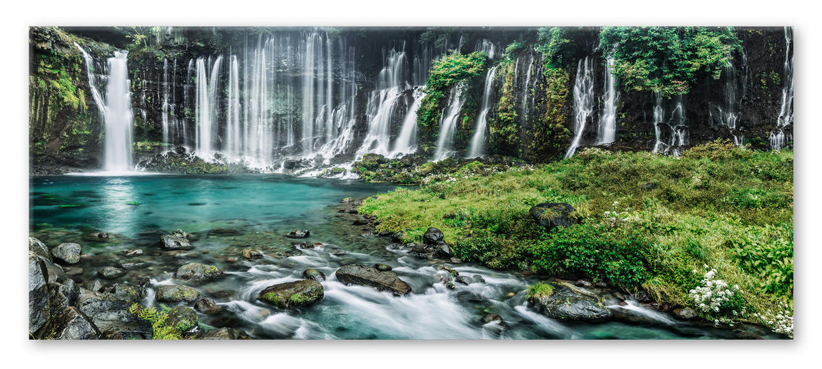 GLASBILD Landschaft & Natur 125/50 cm  - Multicolor, Basics, Glas/Papier (125/50cm)