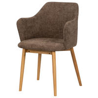 ARMLEHNSTUHL in Holz, Textil Naturfarben, Hellbraun  - Hellbraun/Naturfarben, MODERN, Holz/Textil (55/82/57cm) - Livetastic