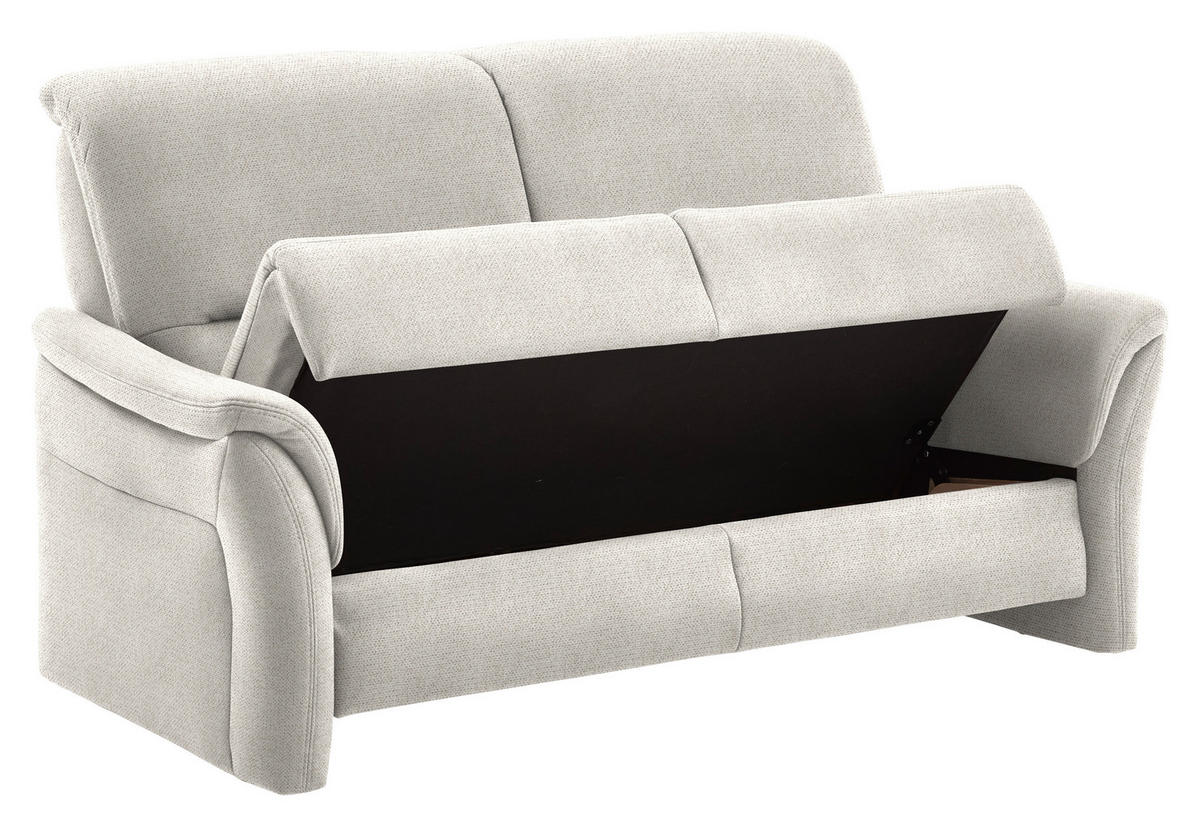 SITZGARNITUR Flachgewebe Ecru  - Ecru/Alufarben, Konventionell, Textil/Metall (198/172/96/93cm) - Beldomo Premium