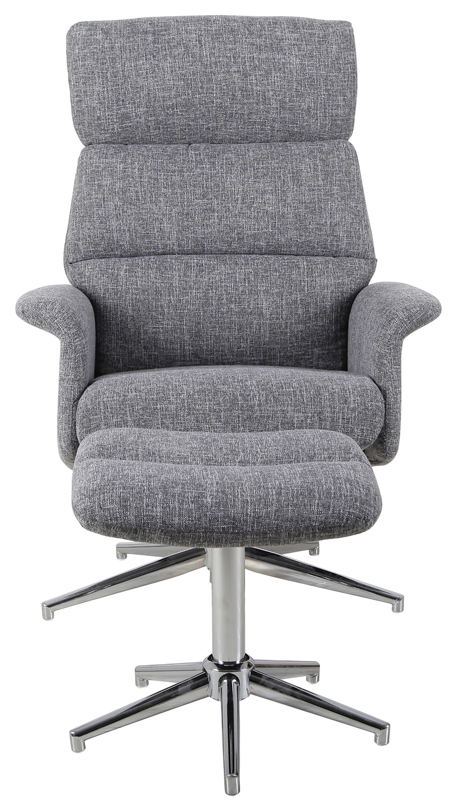 RELAXSESSELSET Webstoff - Chromfarben/Grau, Design, Textil/Metall (74/96-106/80-104cm) - Carryhome