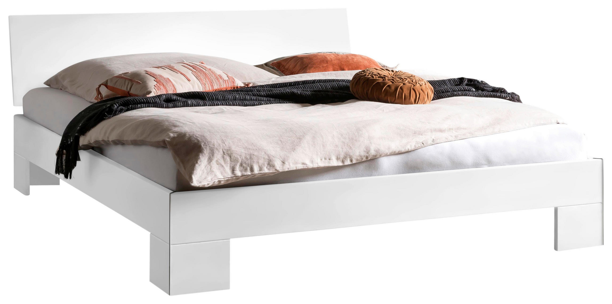 BETT 160/200 cm  in Weiß  - Weiß, Design, Holzwerkstoff (160/200cm) - Hasena